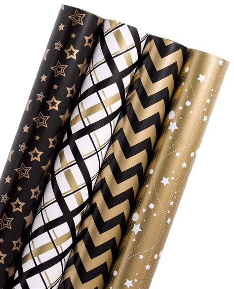 black gold christmas wrapping paper|gold christmas wrapping paper roll.